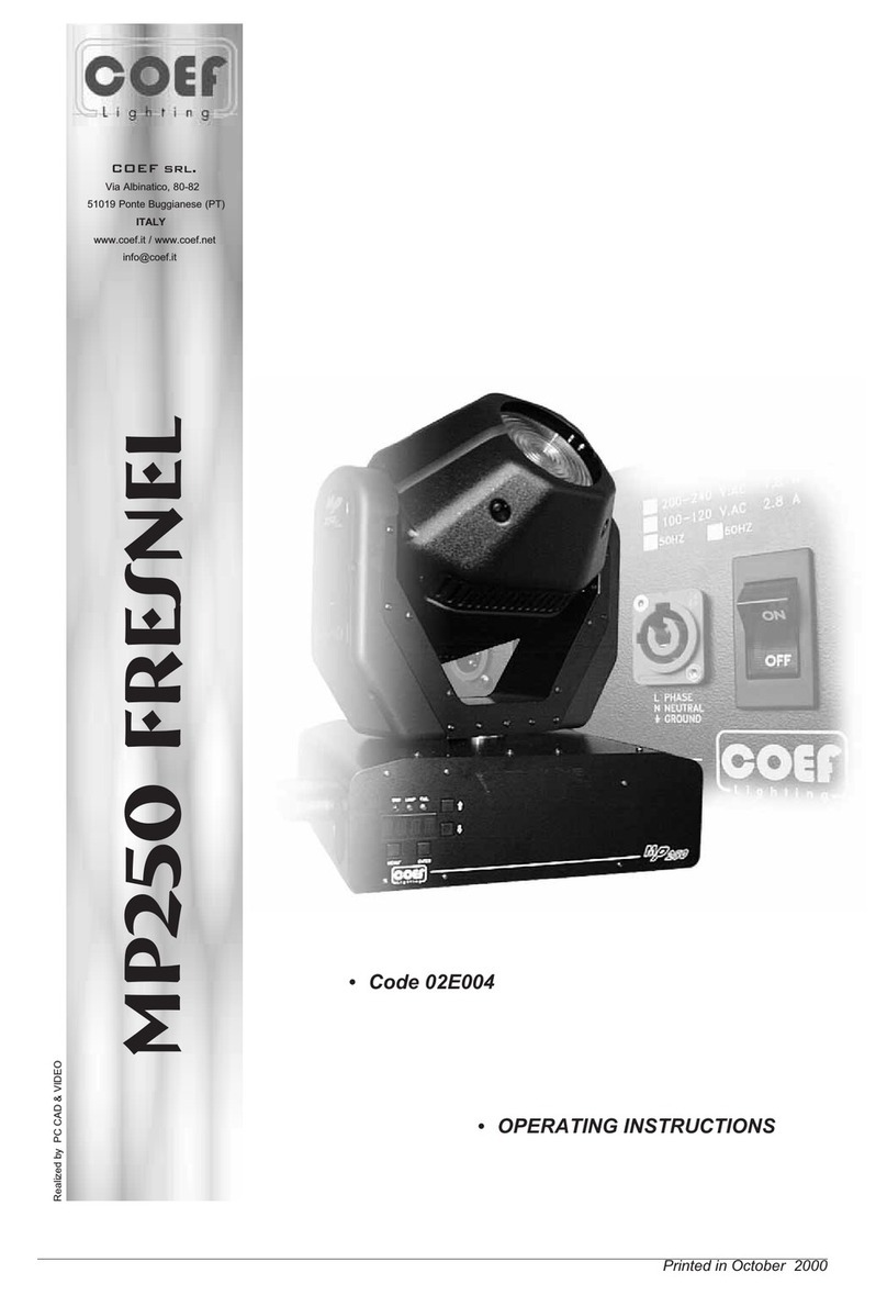 COEF MP250 FRESNEL operating instructions