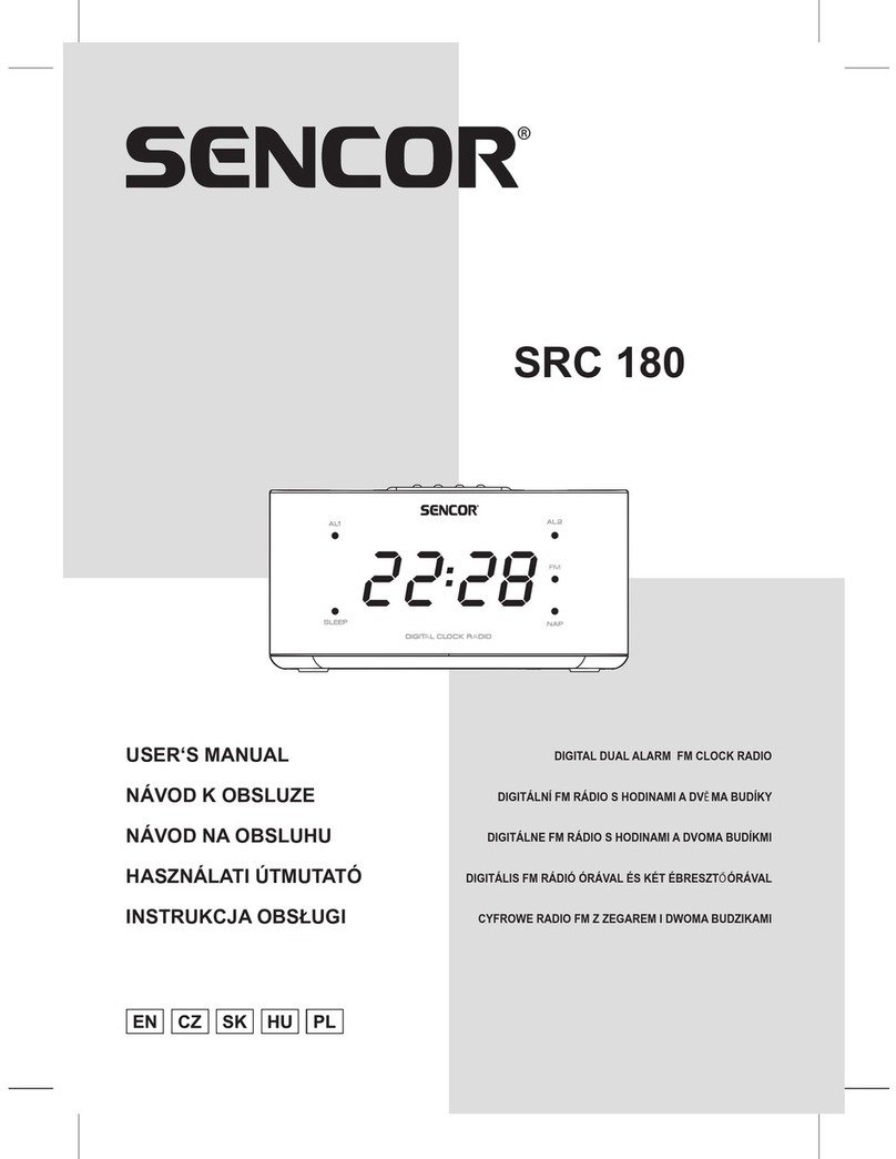 Sencor SRC 180 User manual Sencor SRC 180 User manual