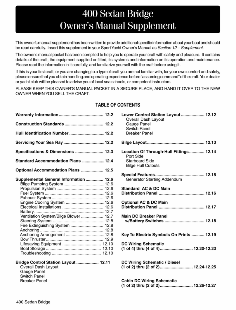 Sea Ray's 400 Sedan bridge owner's manual