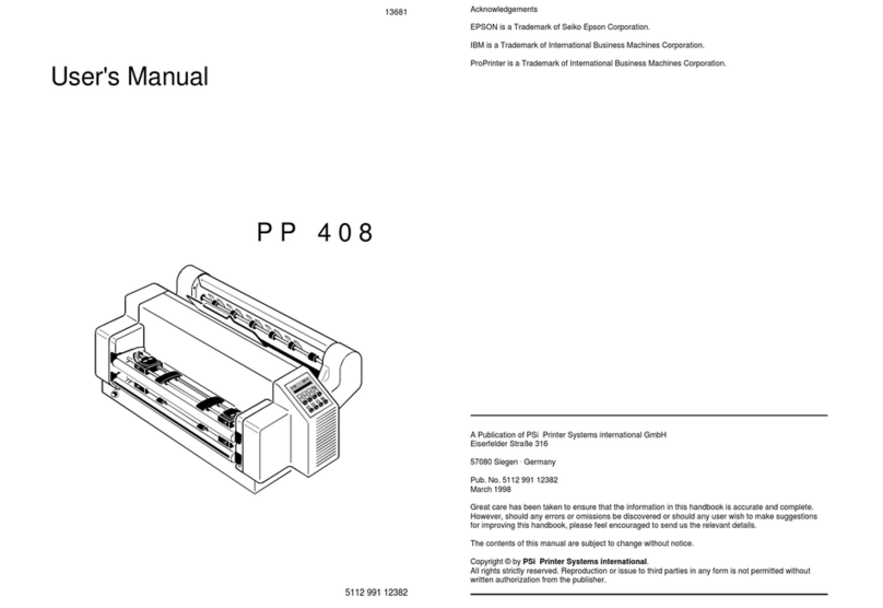 Epson PP 408 User manual