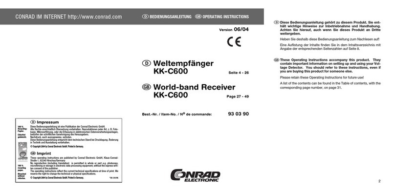 Conrad KK-C600 operating instructions