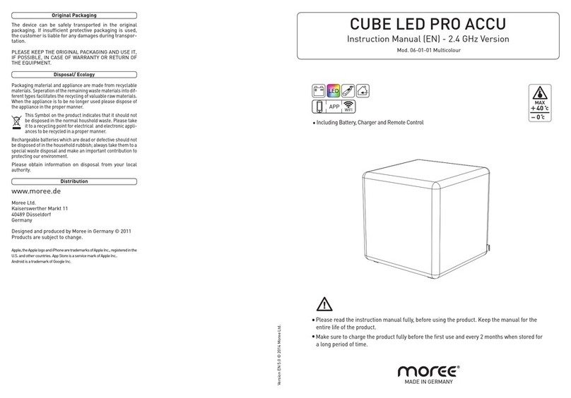 Moree CUBE LED PRO ACCU instruction manual