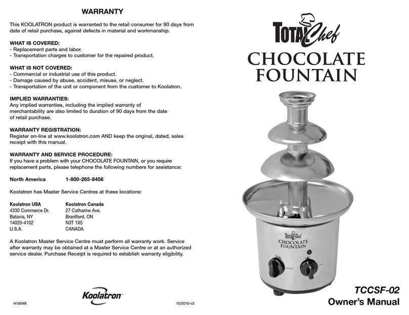Koolatron TotalChef TCCSF-02 User manual