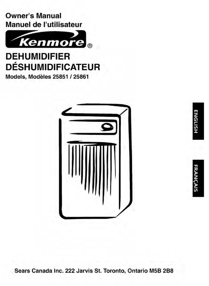 Kenmore 25851 owner's manual