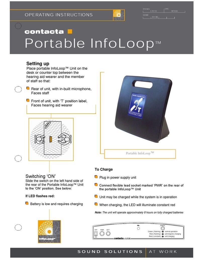 Contacta Limited Portable InfoLoop operating instructions