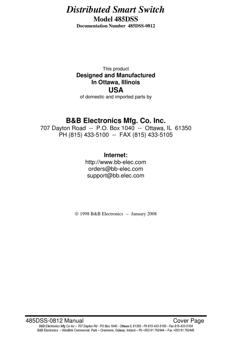 B&B Electronics 485DSS manual