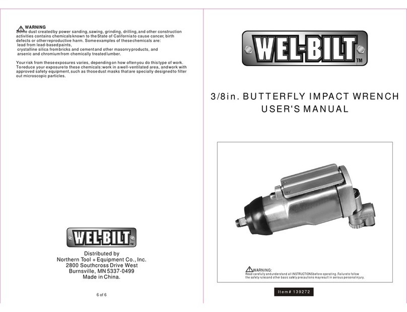 Welbilt 3/8in. BUTTERFLY IMPACT WRENCH user manual