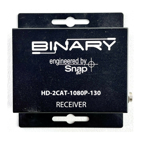 Binary HD-2CAT-1080P-130 User manual