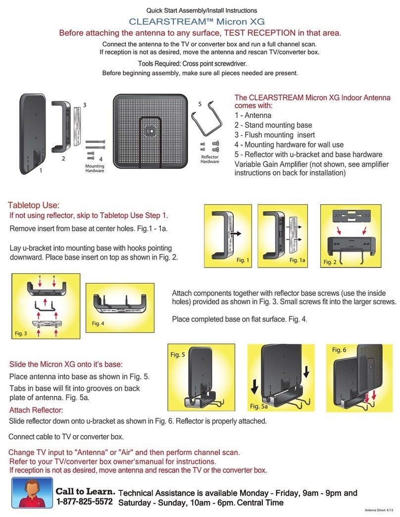 Antennas Direct Clearstream Micron XG Quick start assembly/installation instructions