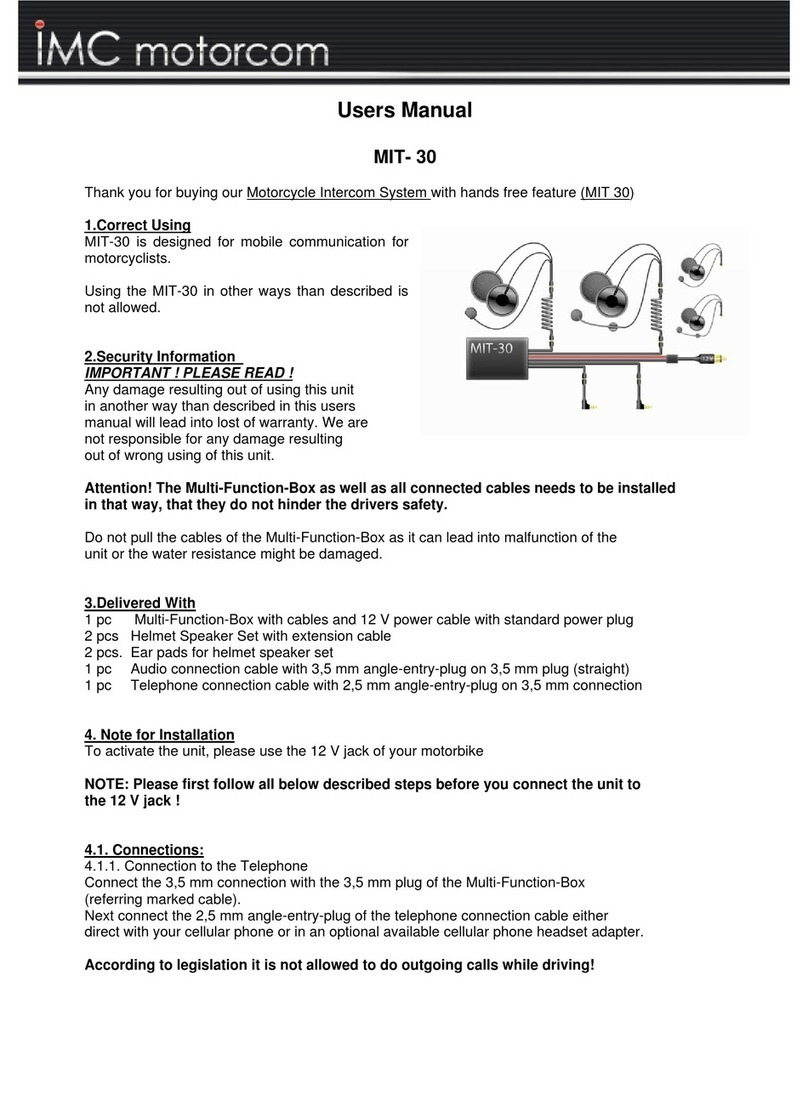IMS motorcom MIT-30 user manual
