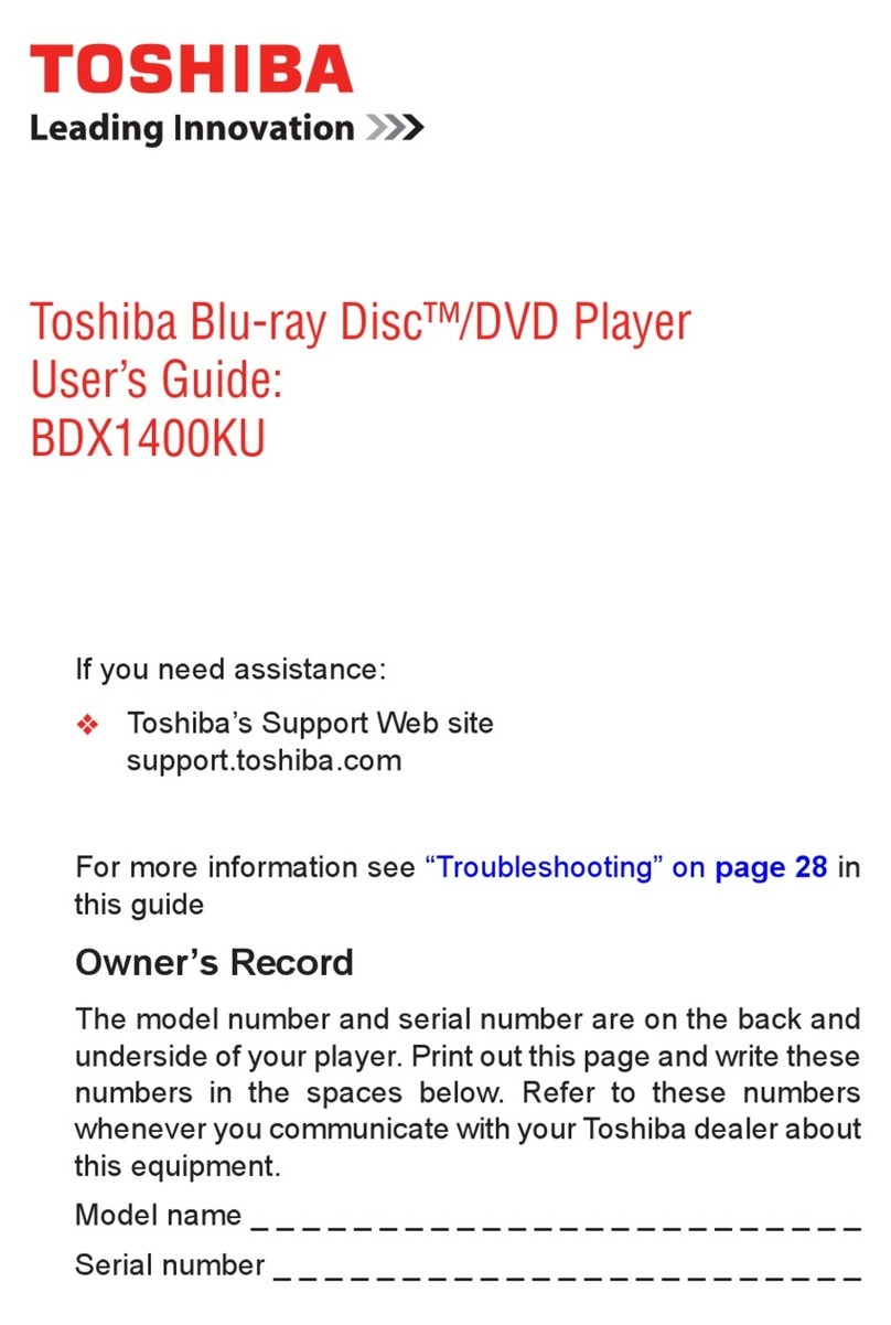Toshiba BDX1400KU user guide