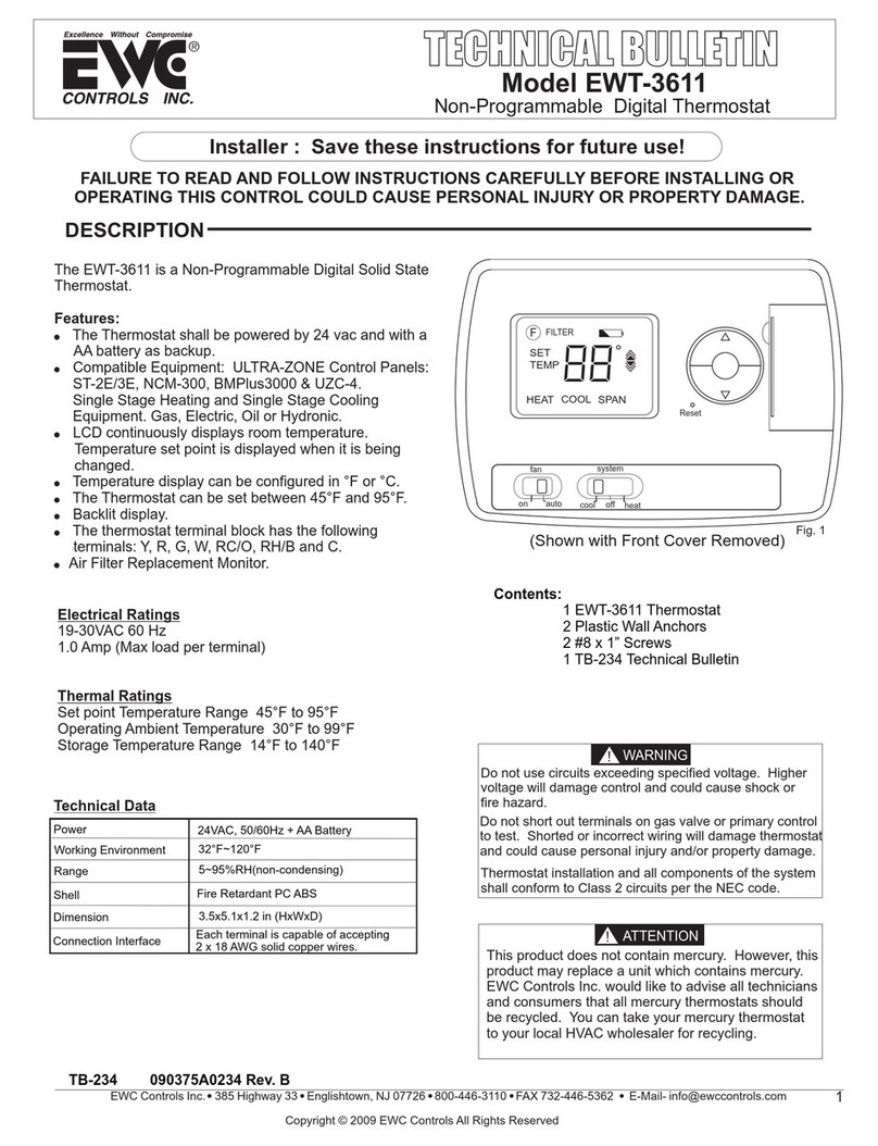 EWC Controls EWT-3611 Technical bulletin
