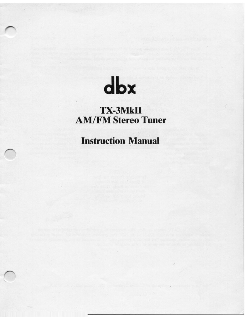 dbx TX-3MkII instruction manual