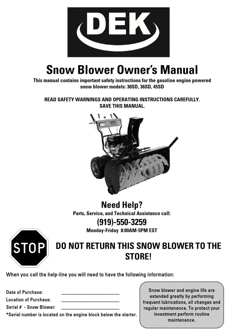 DEK 30SD owner's manual