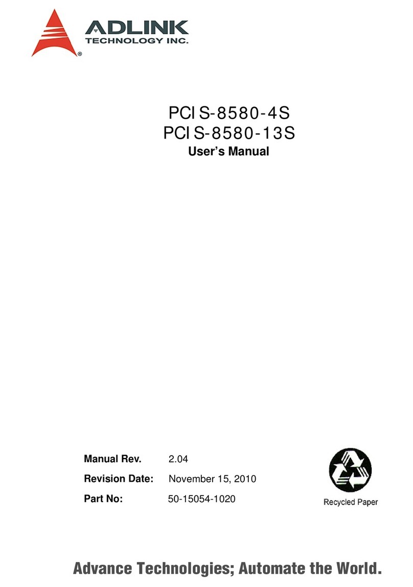 ADLINK Technology PCIS-8580-4S User manual