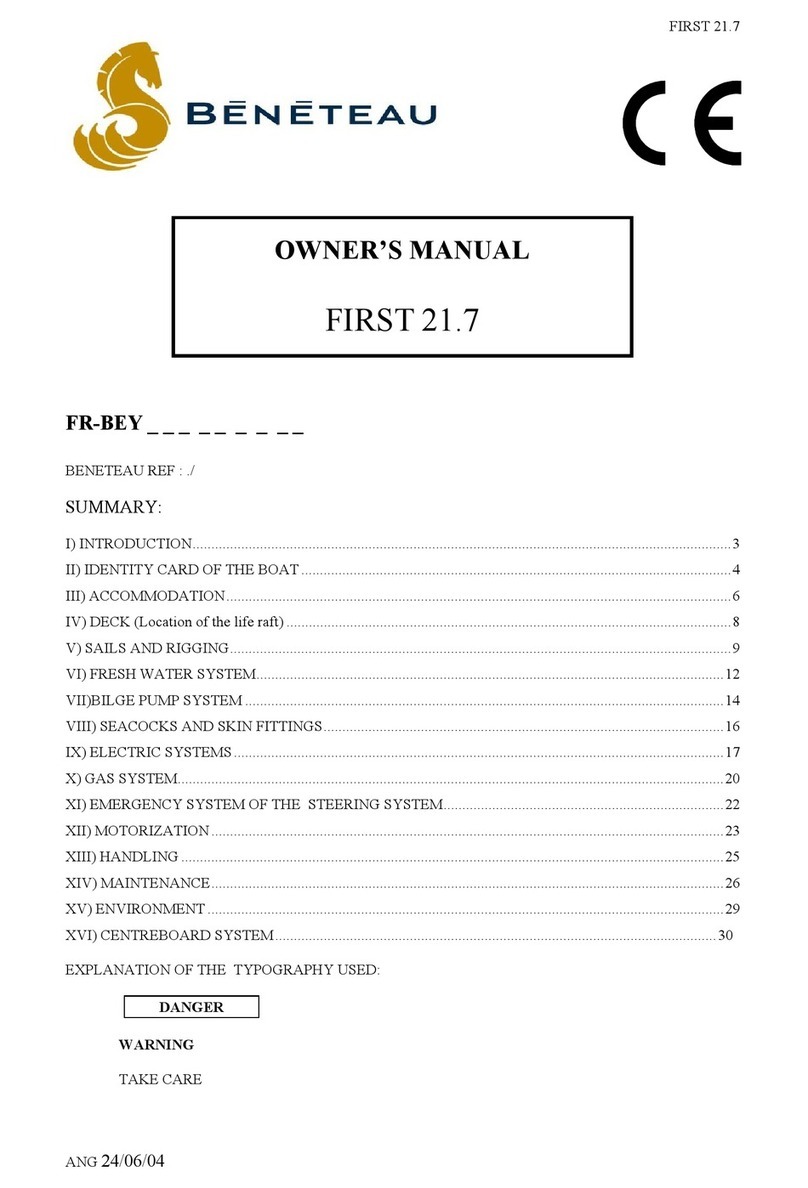 BENETEAU FIRST 21.7 owner's manual