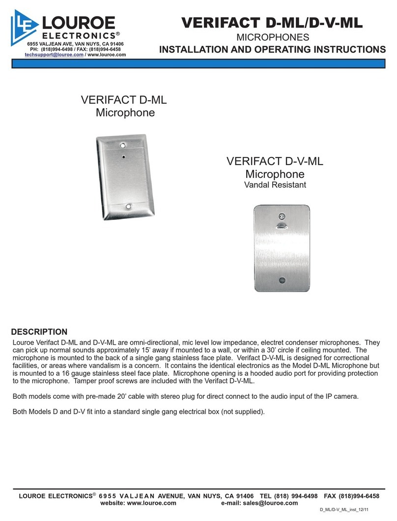 Louroe Electronics VERIFACT D-ML Installation and operating instructions
