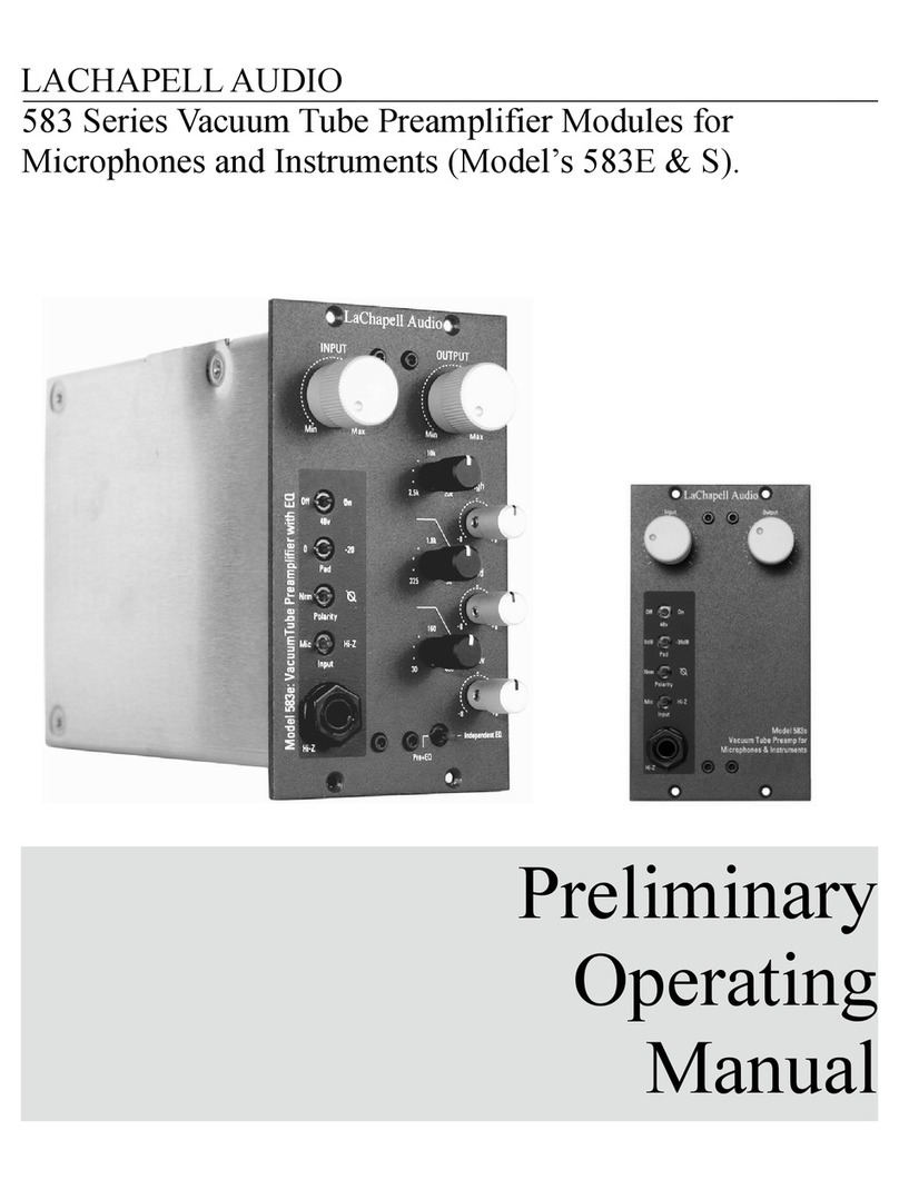 LaChapell Audio 583E User manual