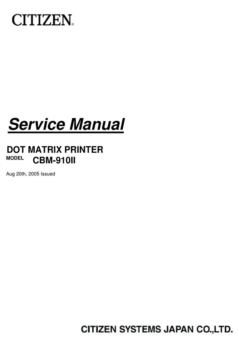 Citizen CBM-910 Type II User manual