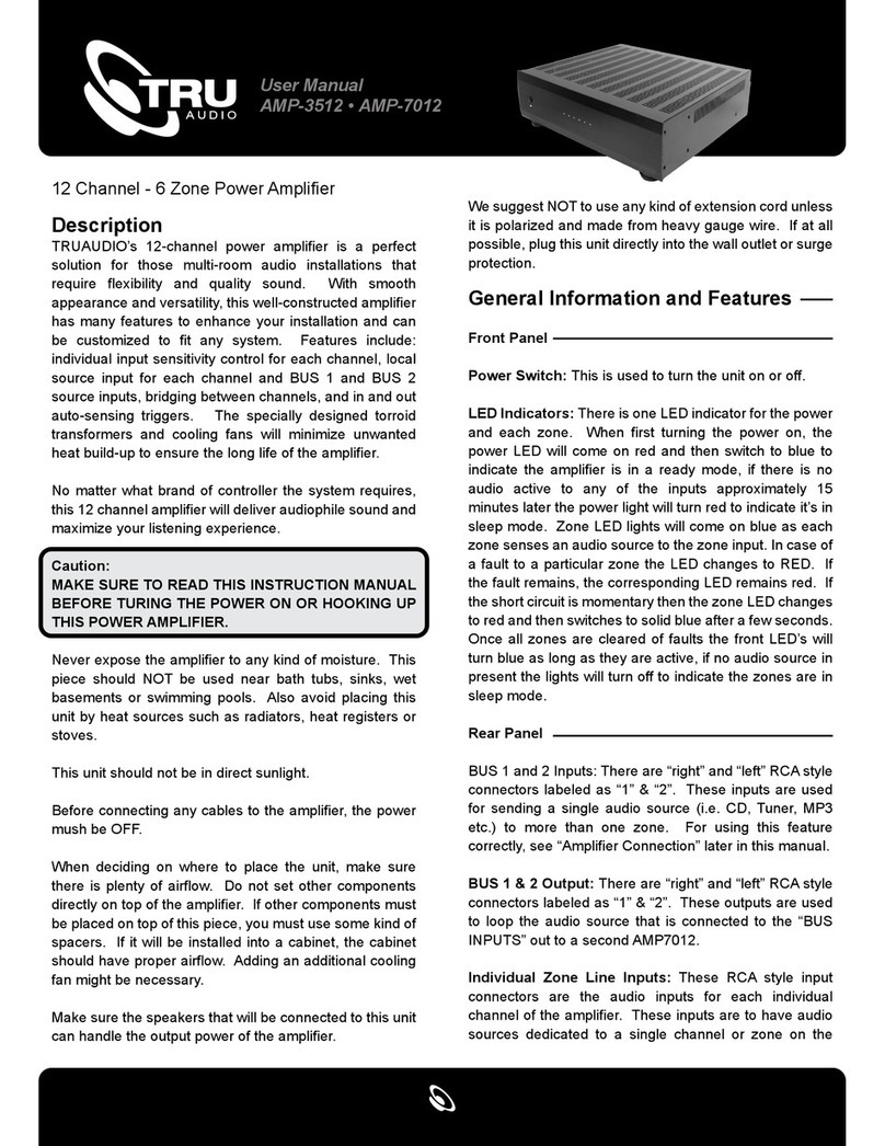 TRU Audio AMP-3512 User manual