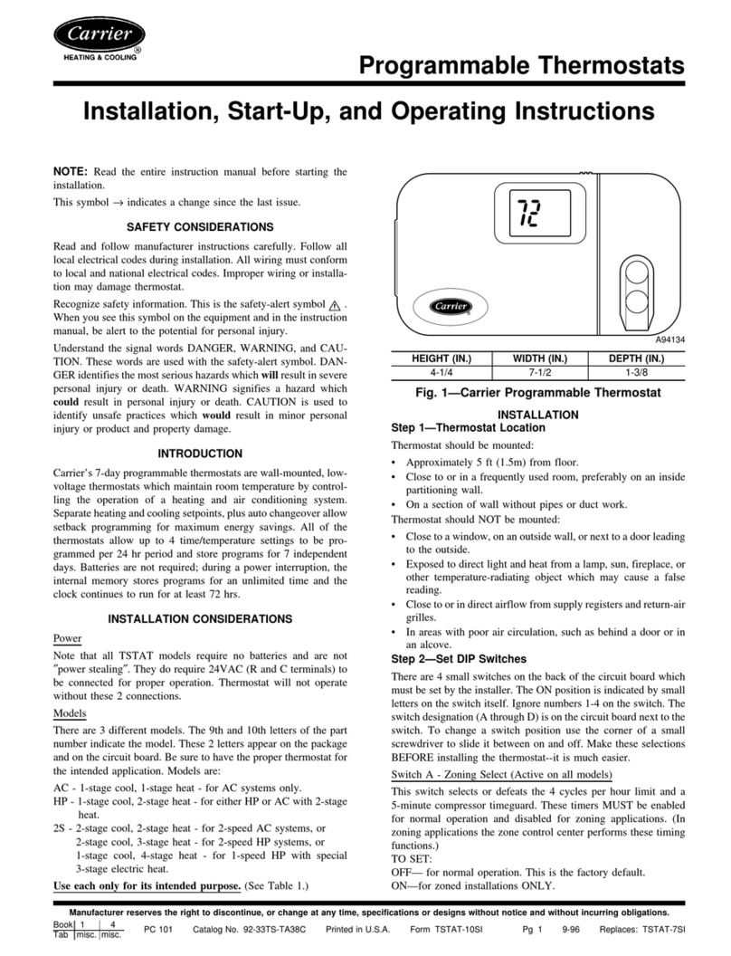 Carrier Programmable Thermostats Instructions and recipes