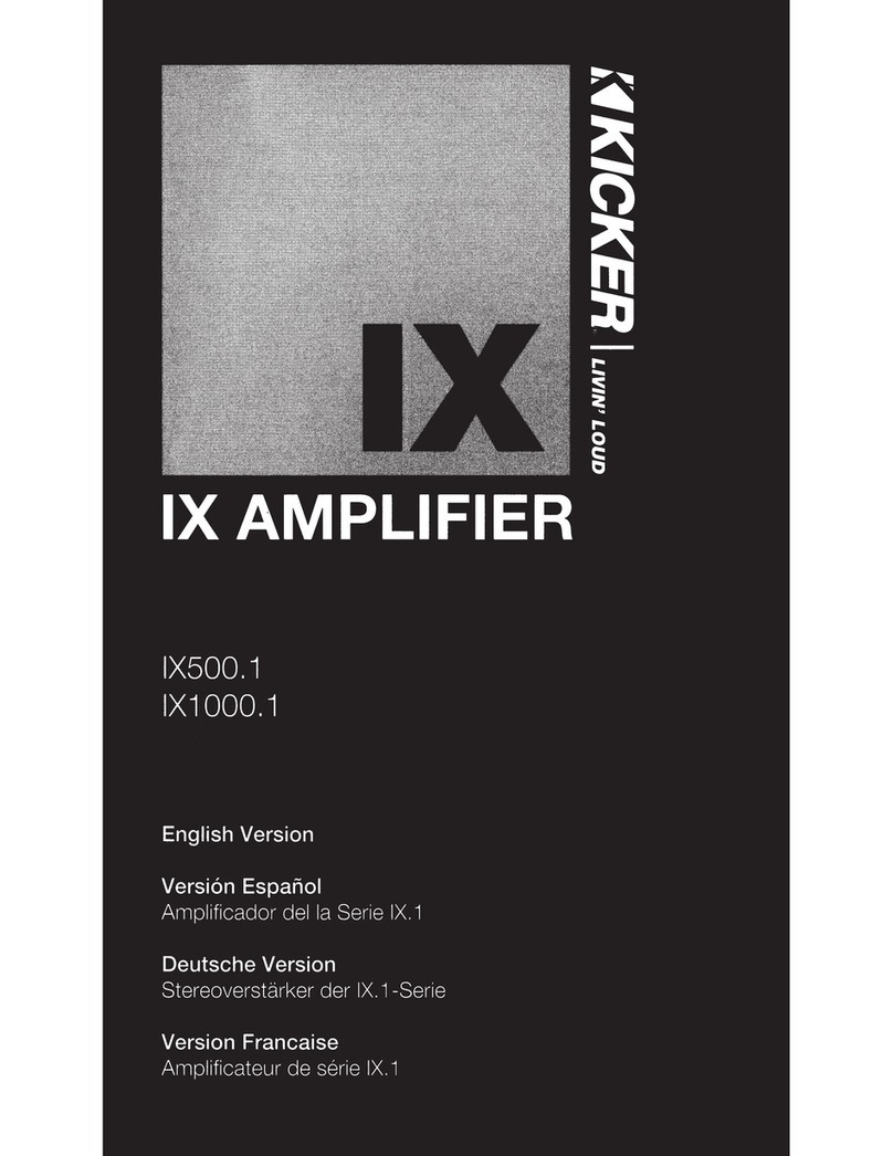 Kicker IX500.1 IX-1Series User manual