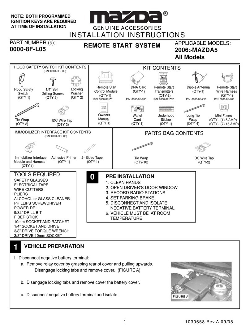 Mazda MAZDA5 2006 installation instructions