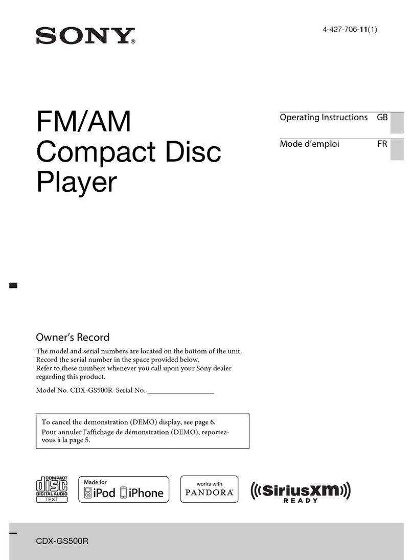 Sony CDX-GS500R operating instructions Sony CDX-GS500R operating instructions