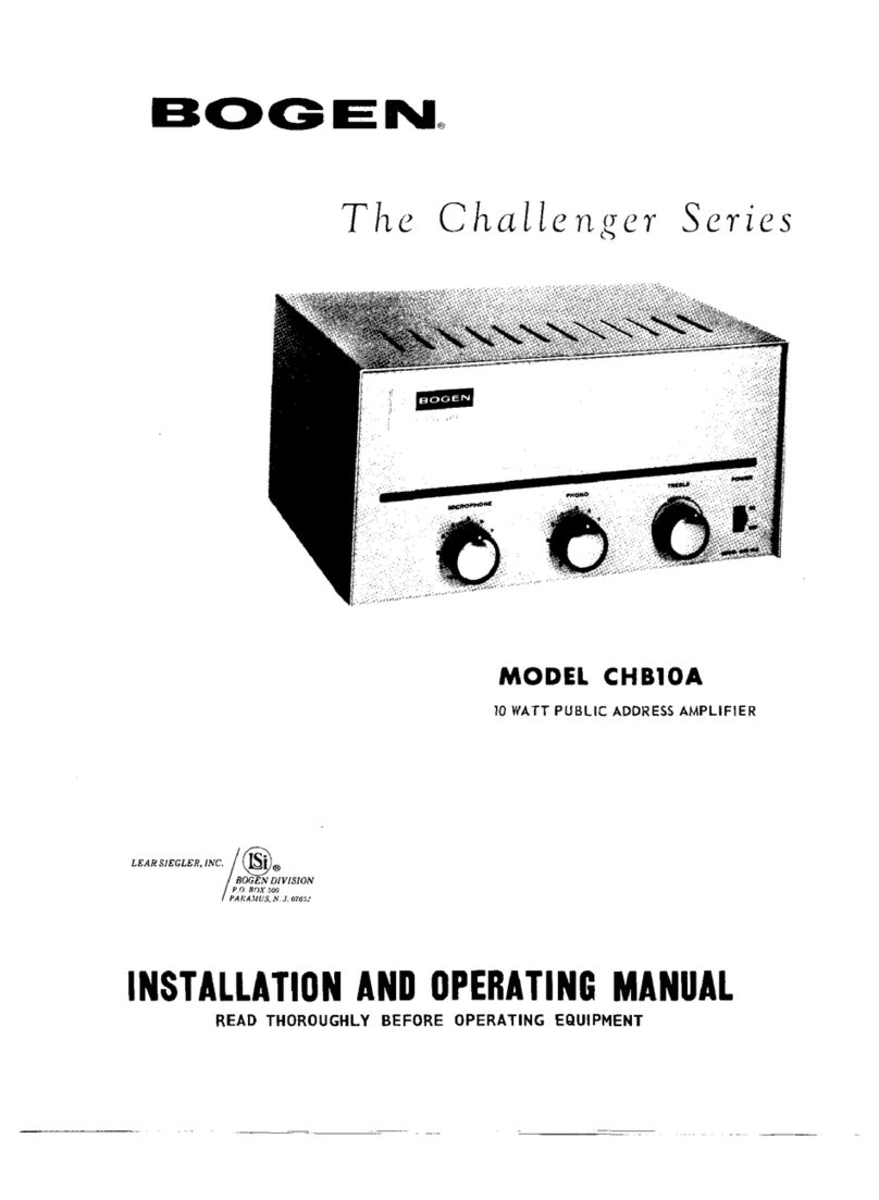Bogen Challenger CHB10A User manual