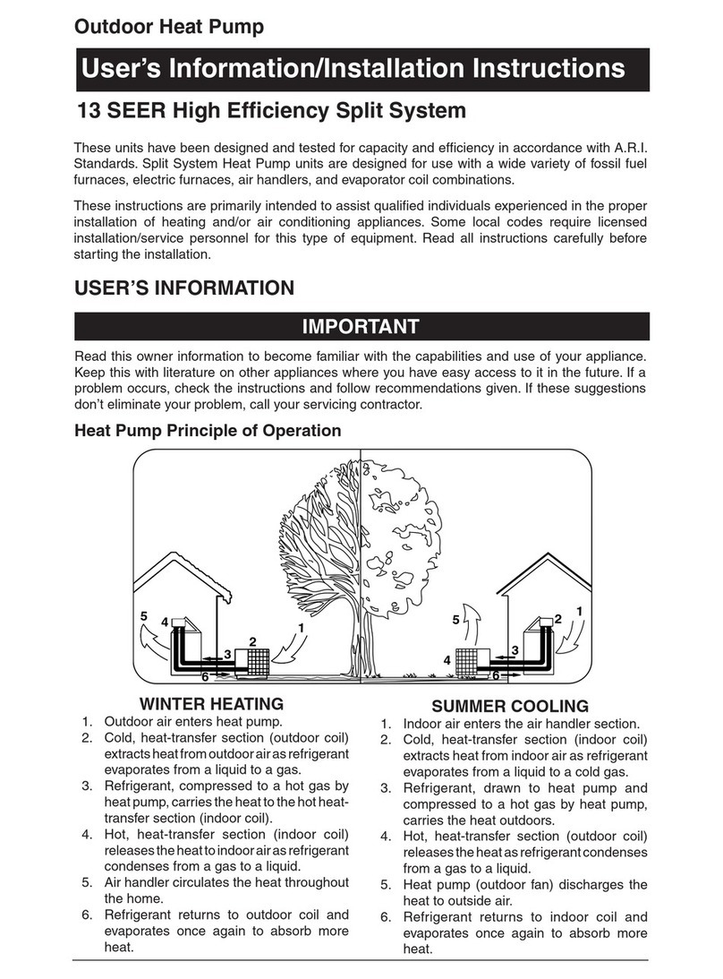 Nordyne 13 SEER User manual
