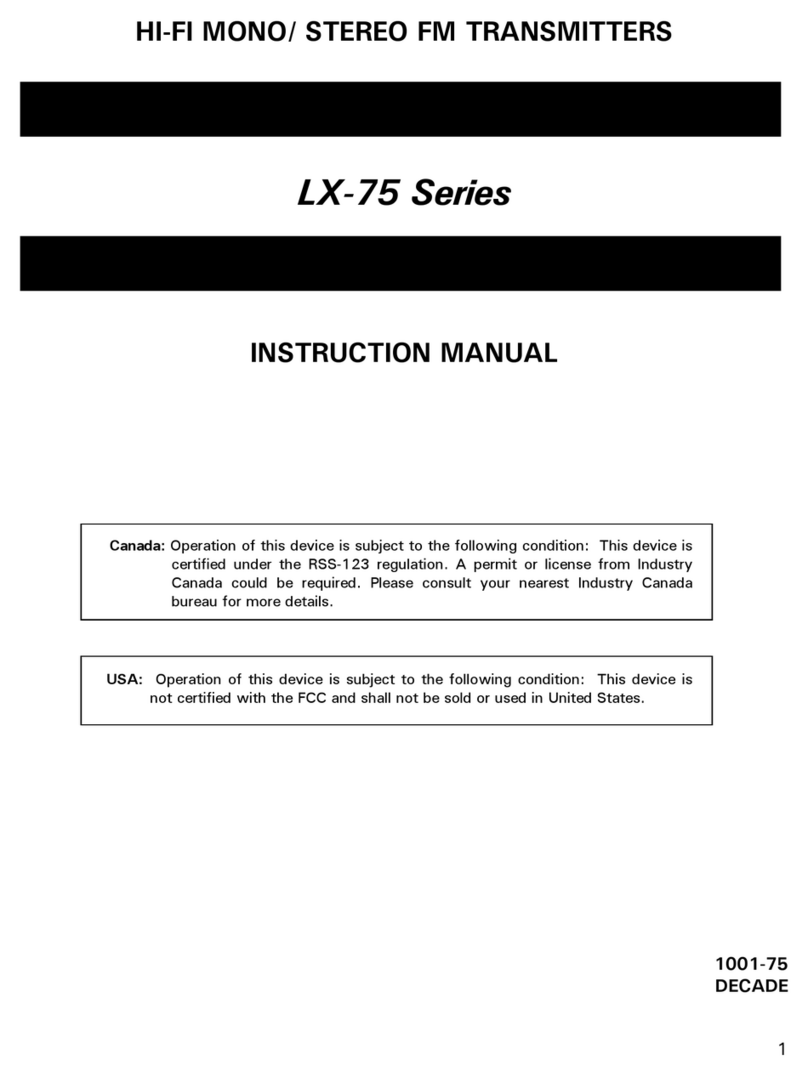 Decade LX-75 series instruction manual