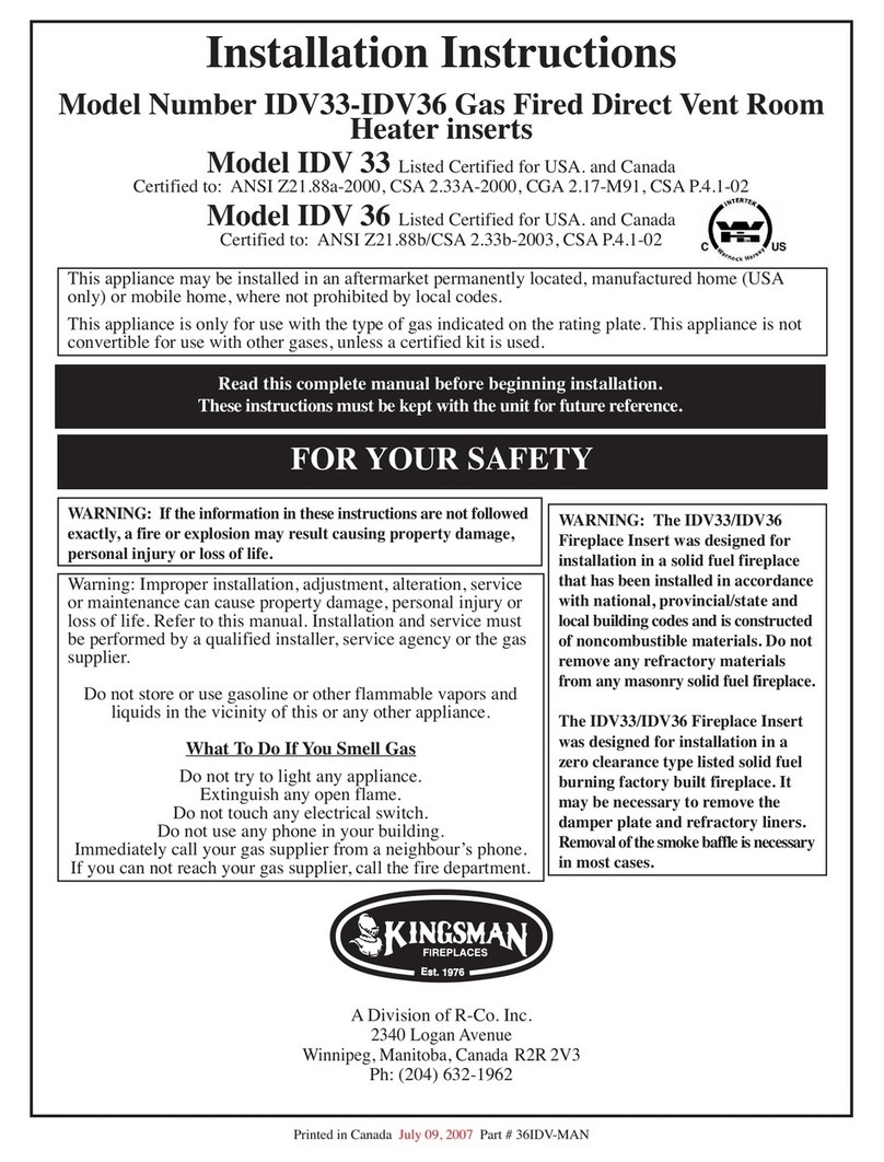 Kingsman IDV33-IDV36 installation instructions