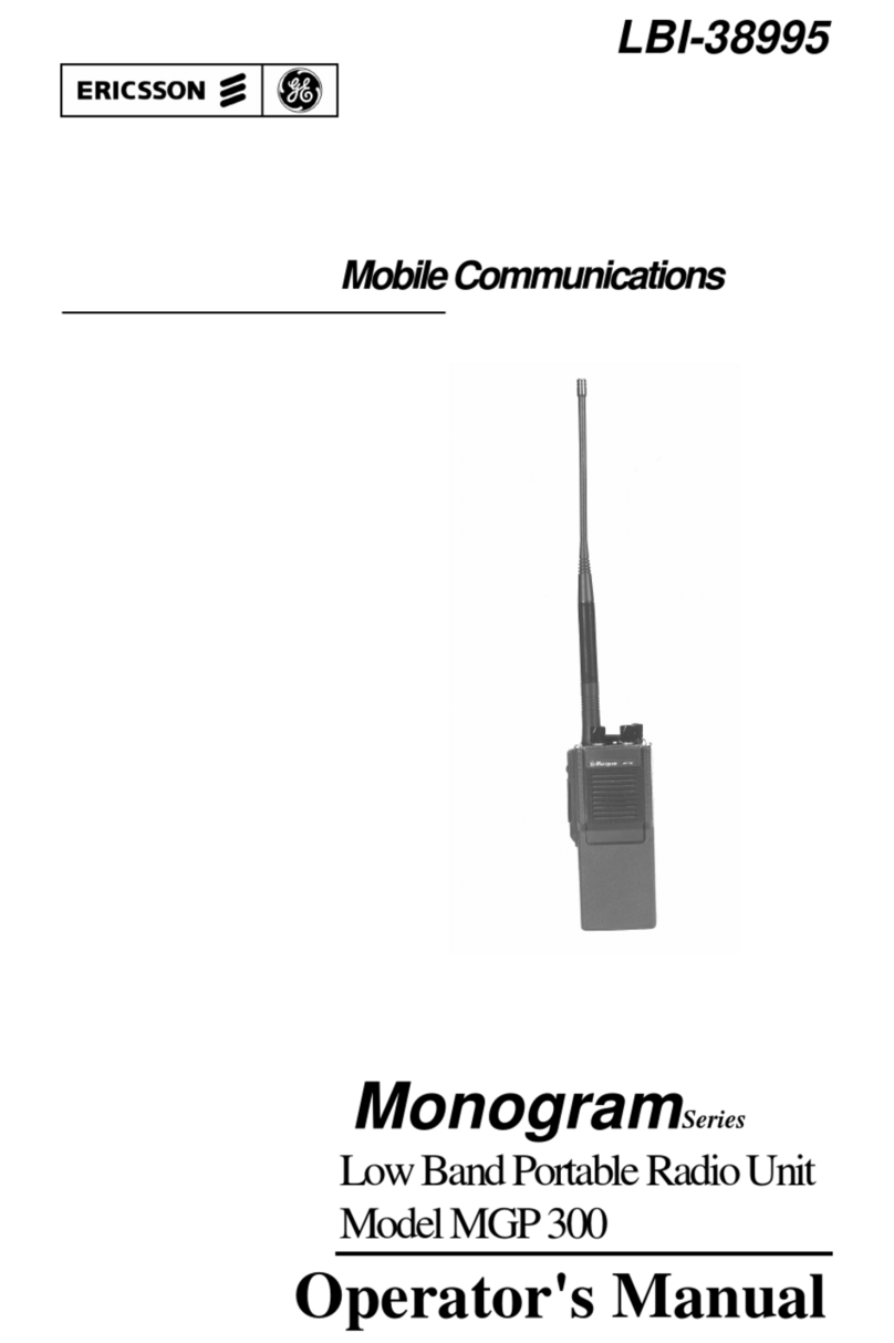 Ericsson GE Monogram Series MGP 300 Operator's manual