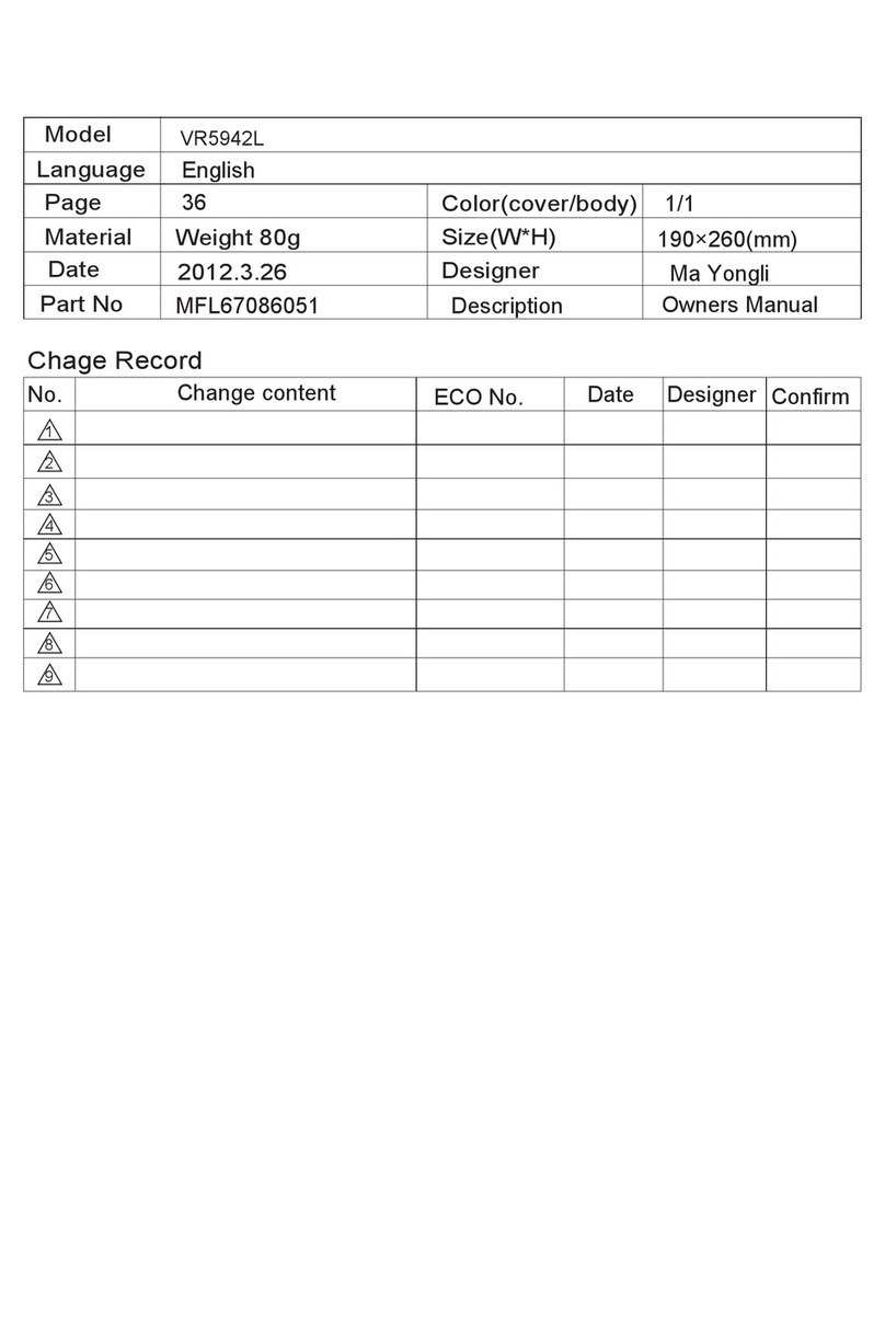 LG VR59xxL series owner's manual