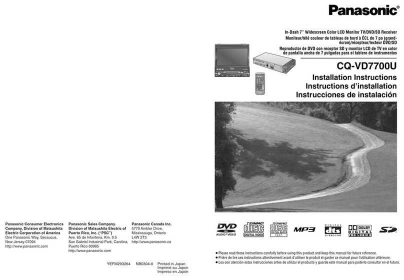 Panasonic CQVD7700U - CAR A/V DVD NAV User manual