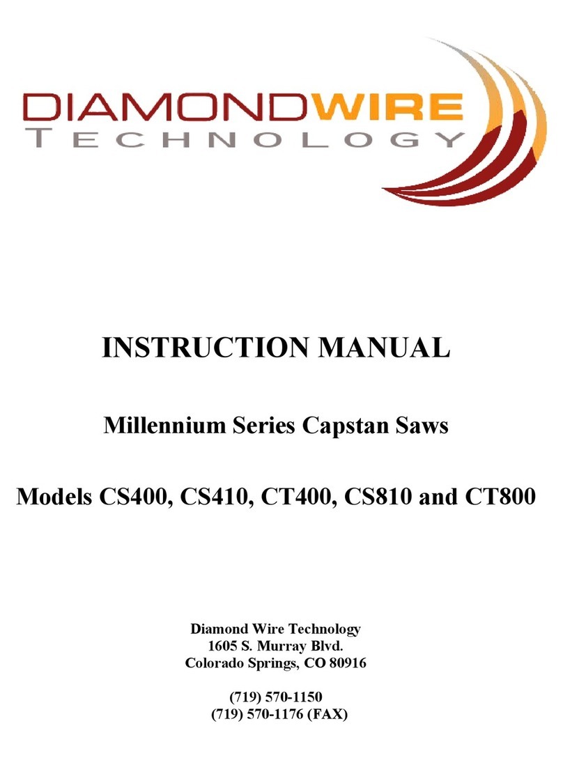 Diamond Wire Technology CS400 instruction manual