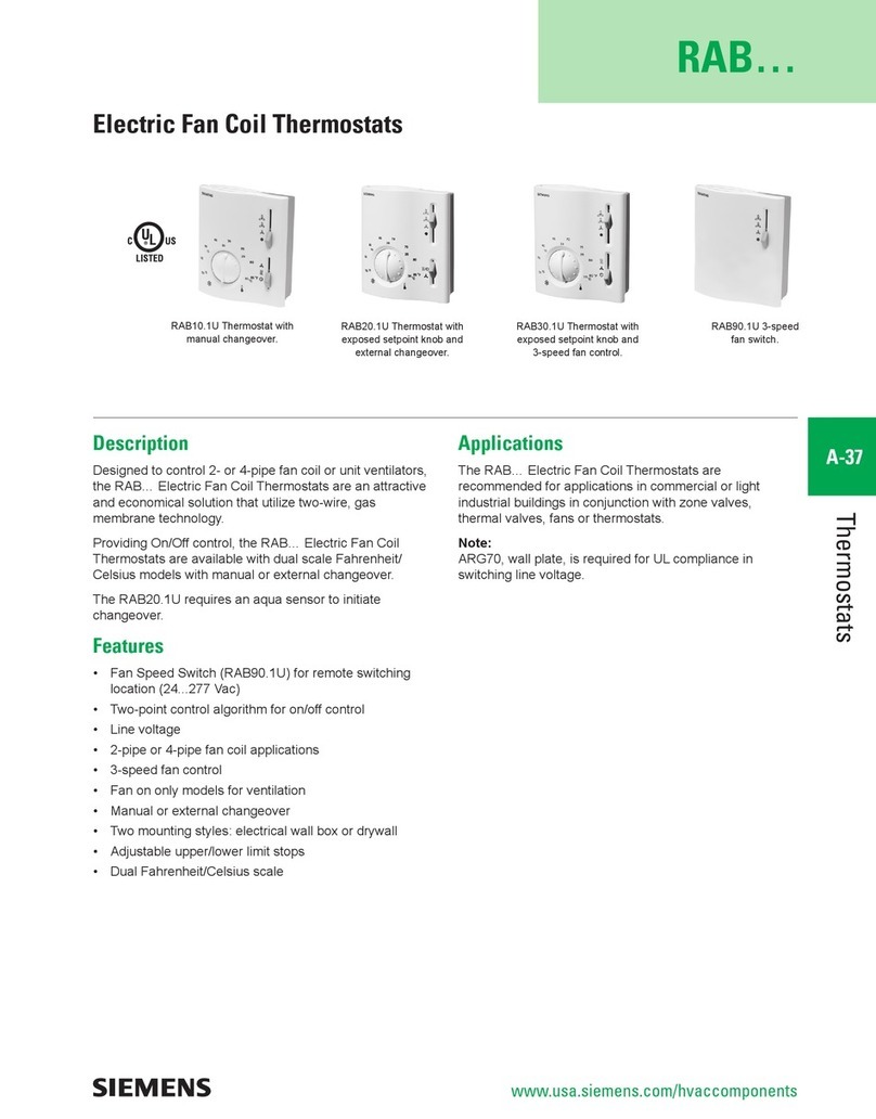 Siemens RAB10.1U User manual
