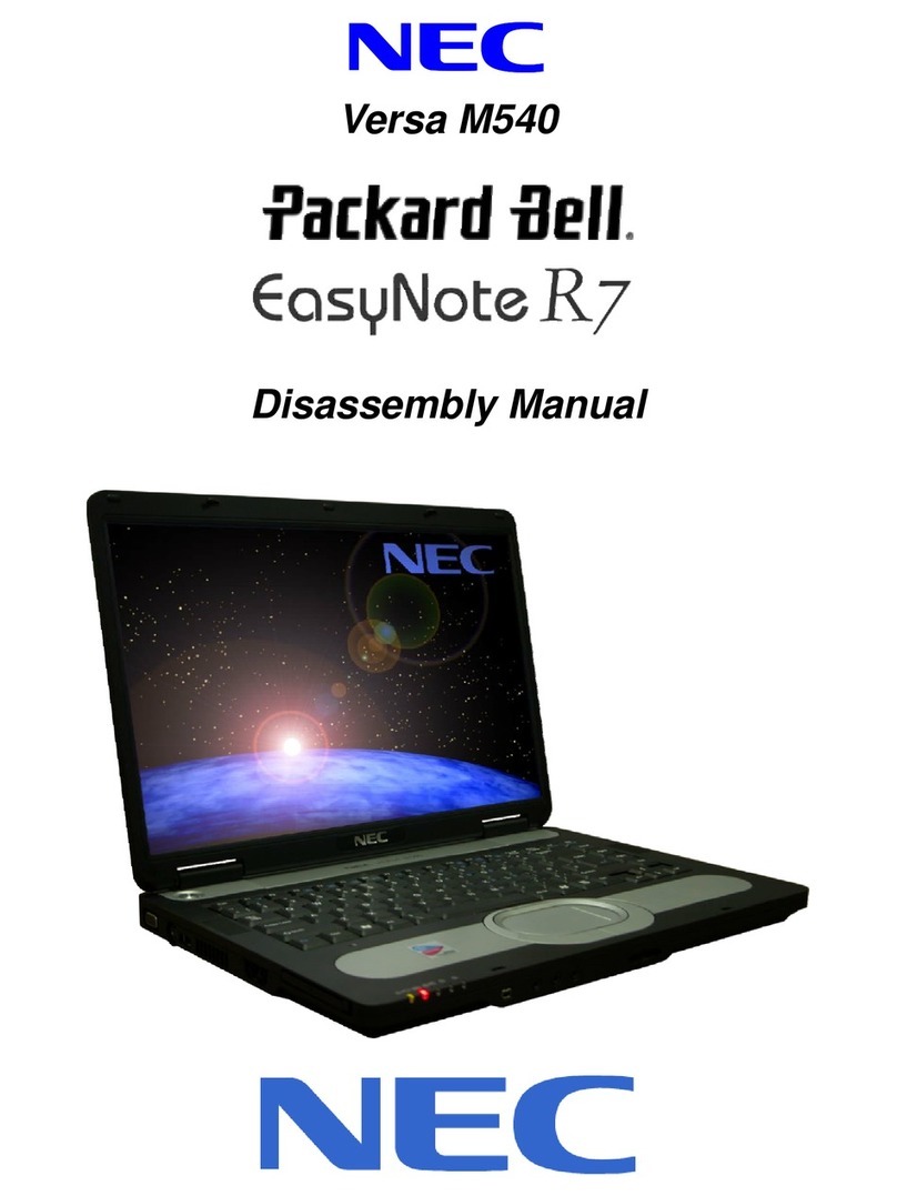 NEC Versa M540/PB EasYnote R7 Disassembly guide