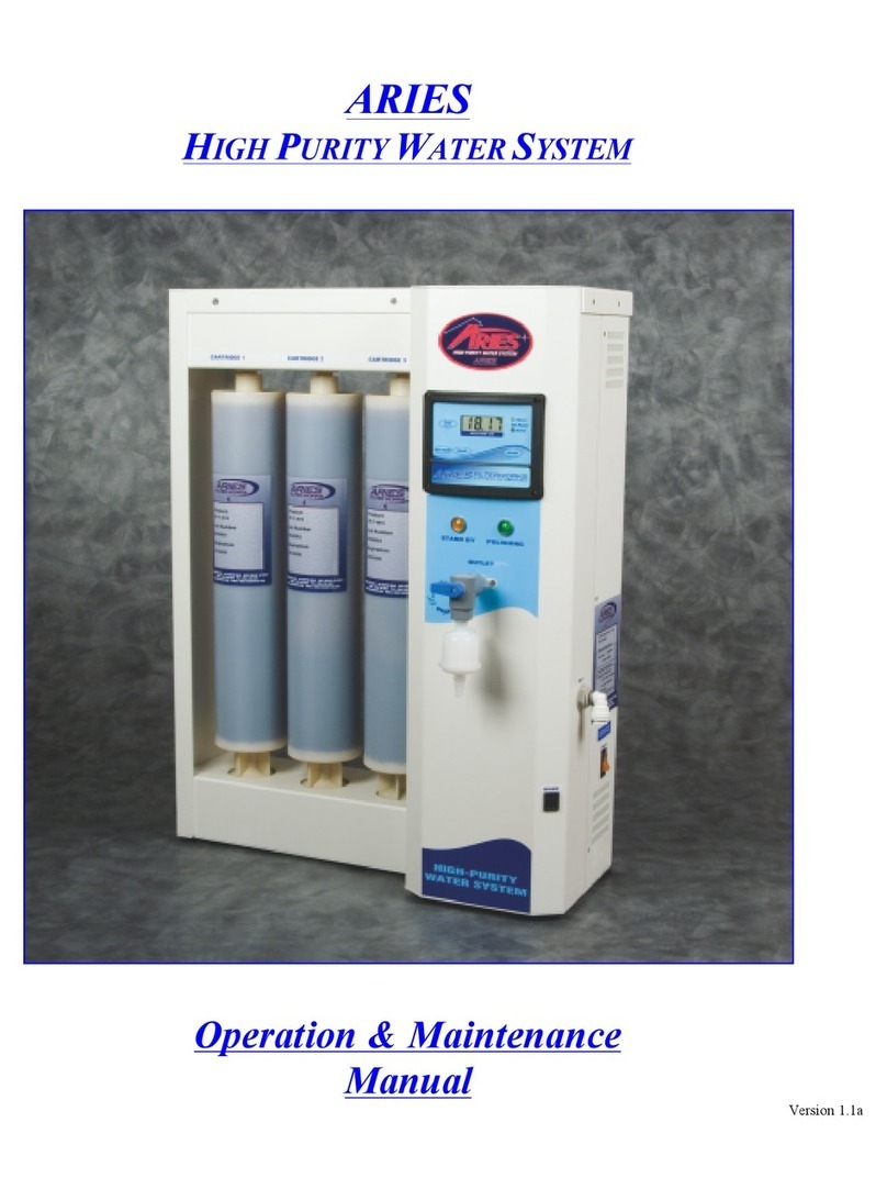 Aries HIGH PURITY WATER SYSTEM Operation & maintenance manual