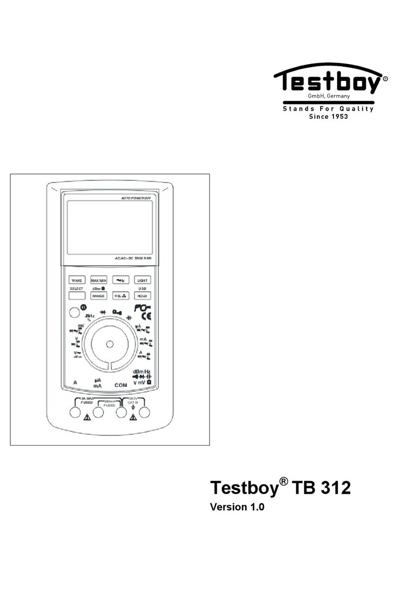 Testboy TB 312 User manual