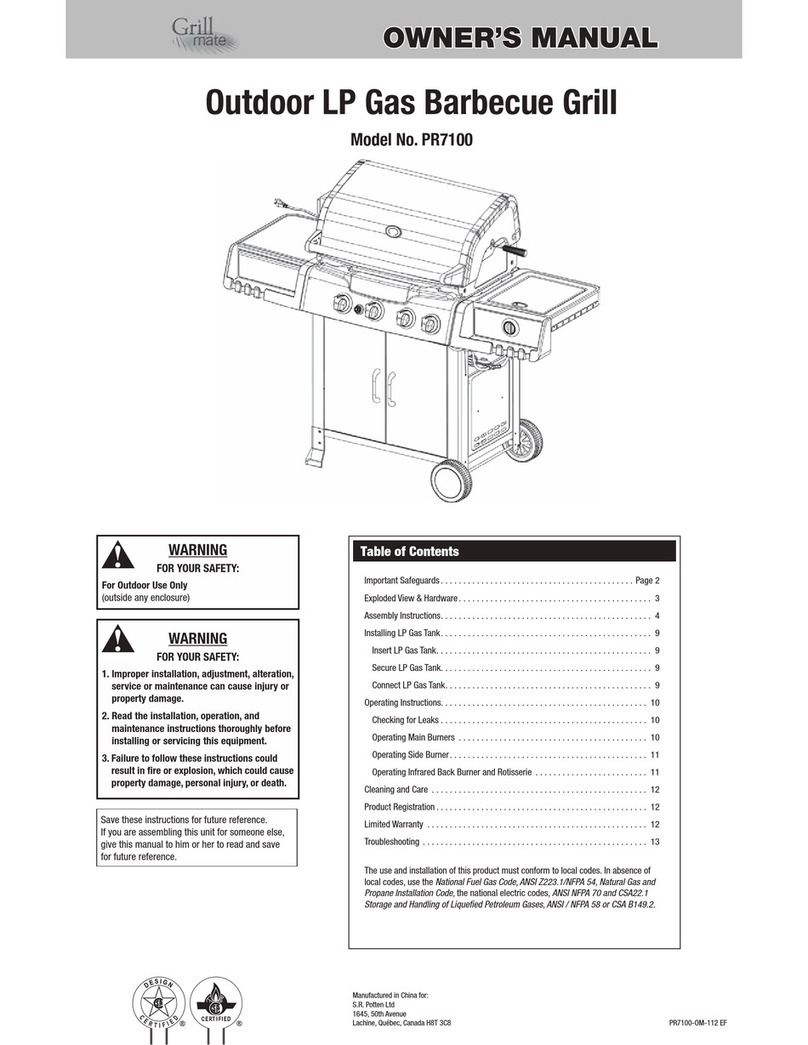Grill Mate PR7100 User manual