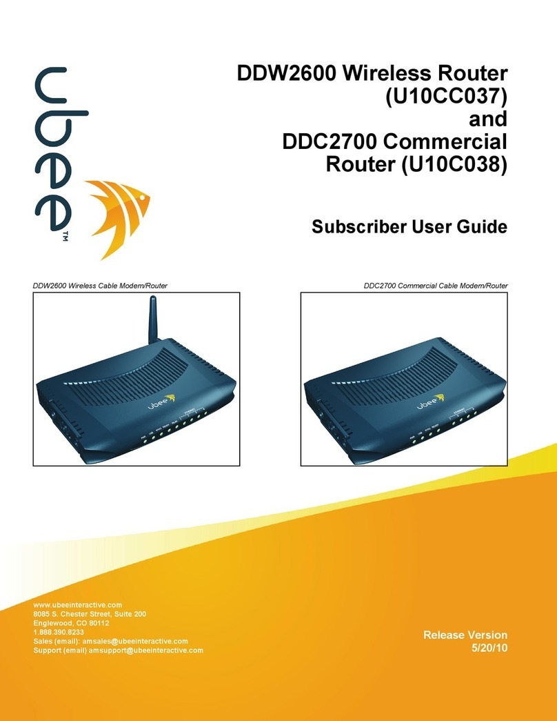 Ubee DDW2600 Subscriber user guide