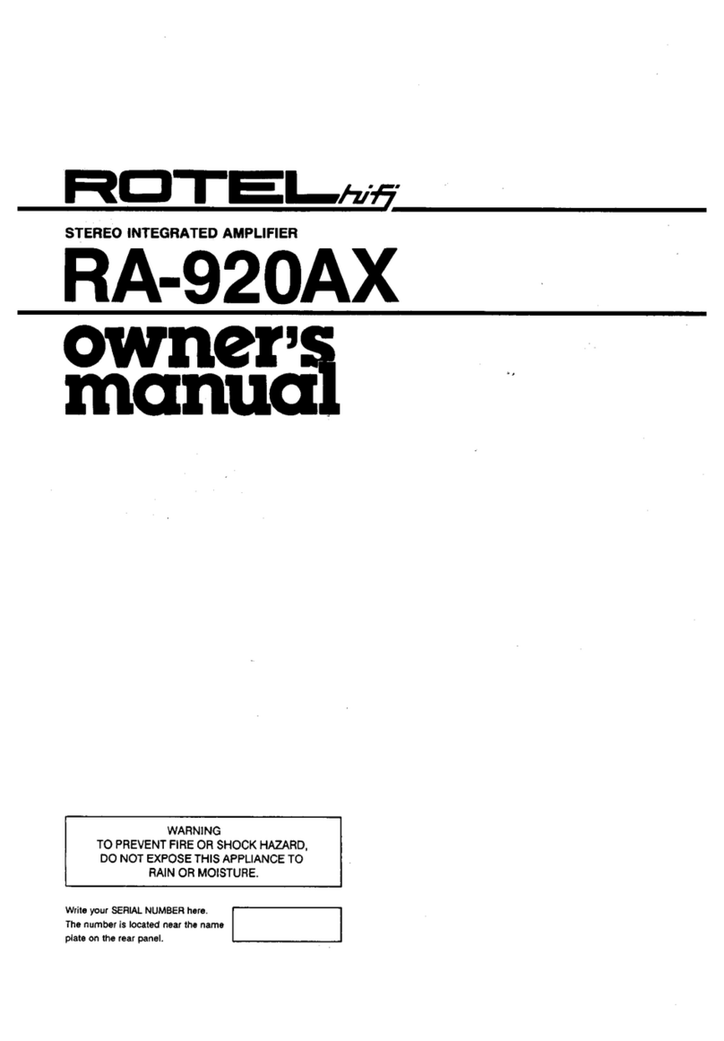 Rotel RA-920AX User manual