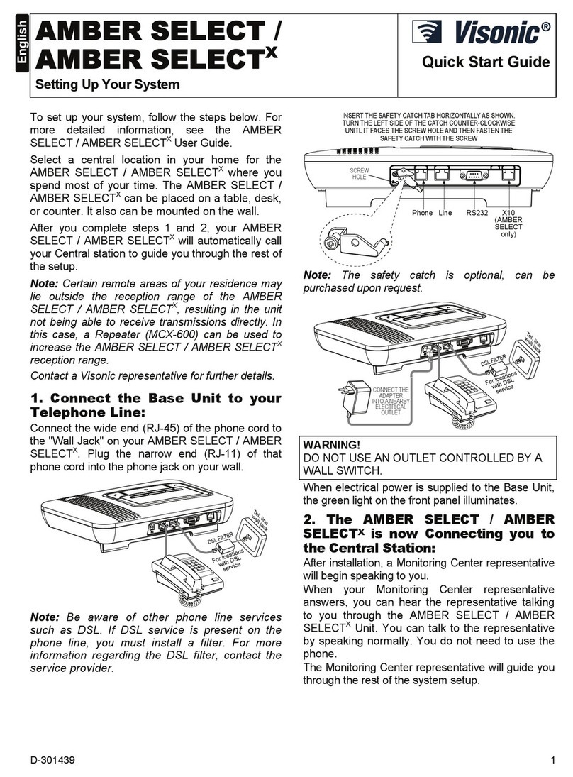 Visonic AMBER SELECT User manual