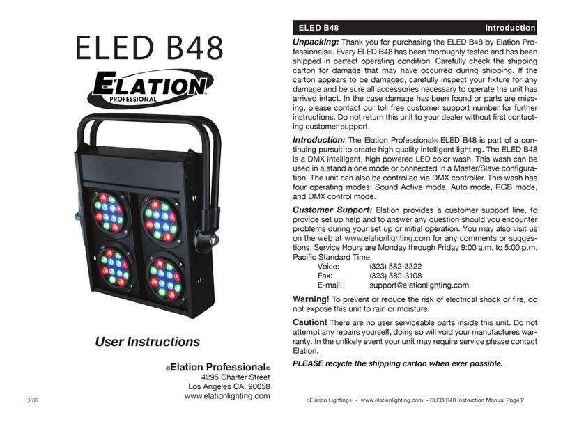 Elation ELED B48 User manual Elation ELED B48 User manual