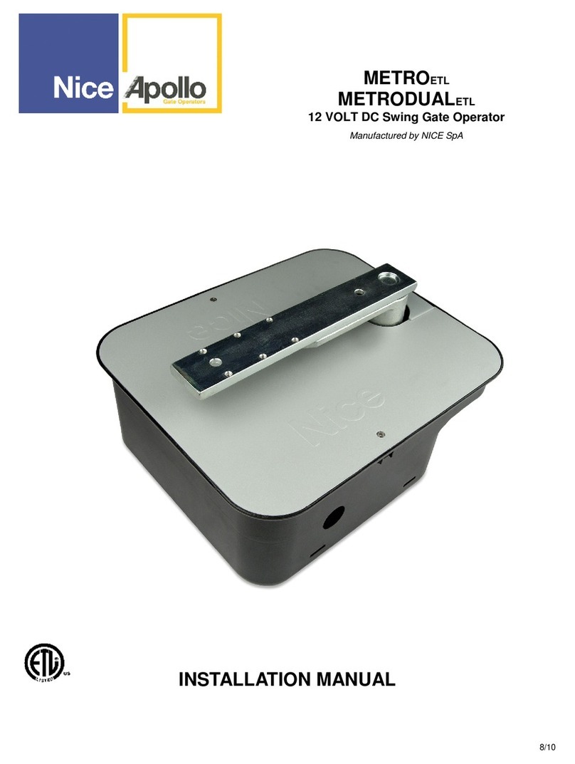 Nice Apollo METRO ETL installation manual