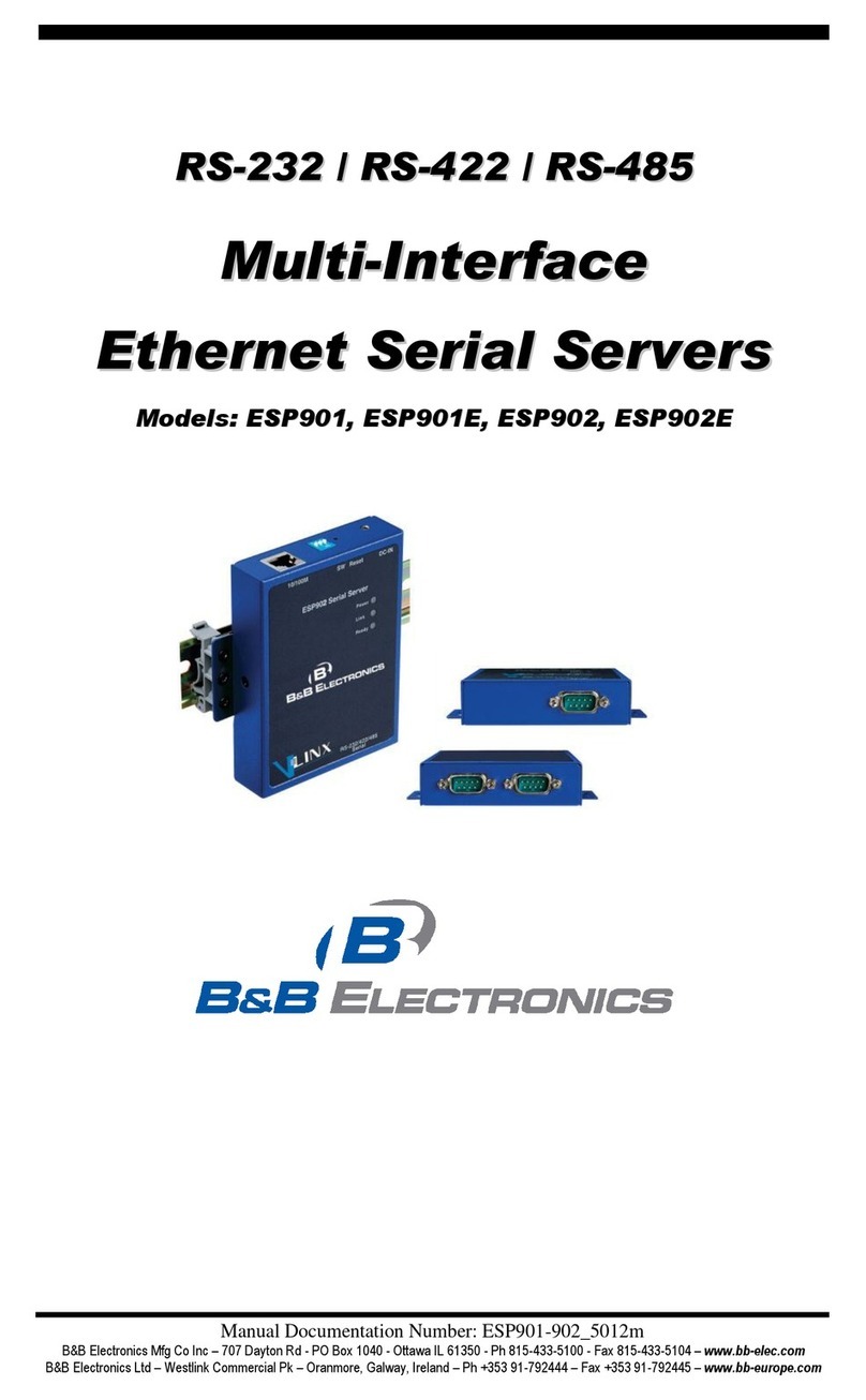 B&B Electronics Vlinx ESP901 User manual