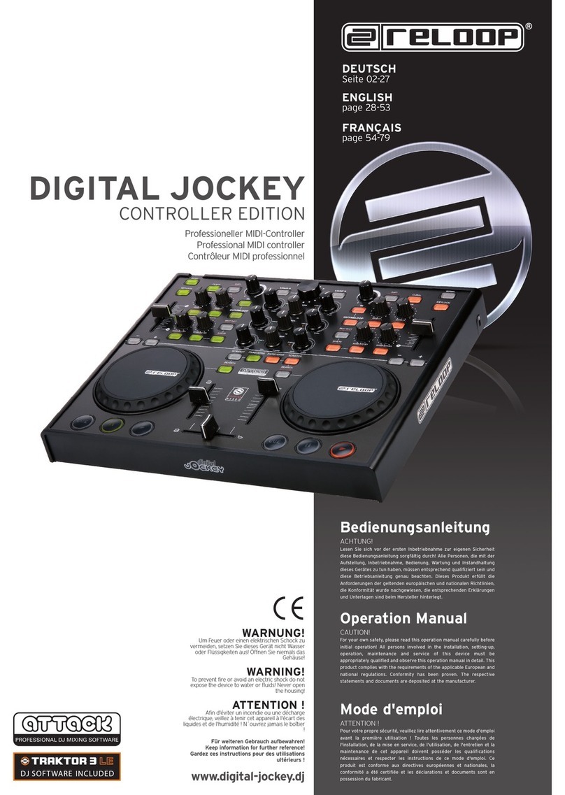 Reloop DIGITAL JOCKEY CONTROLLER Operation manual