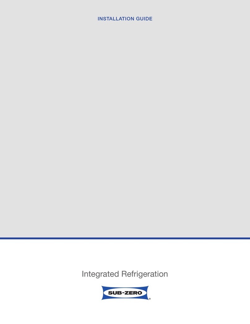 Sub-Zero INTEGRATED REFRIGERATION User manual