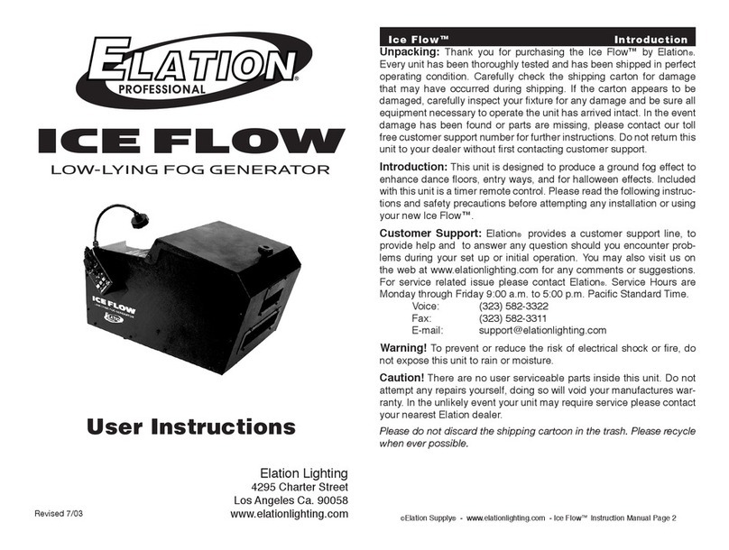 Elation Ice Flowe User instructions